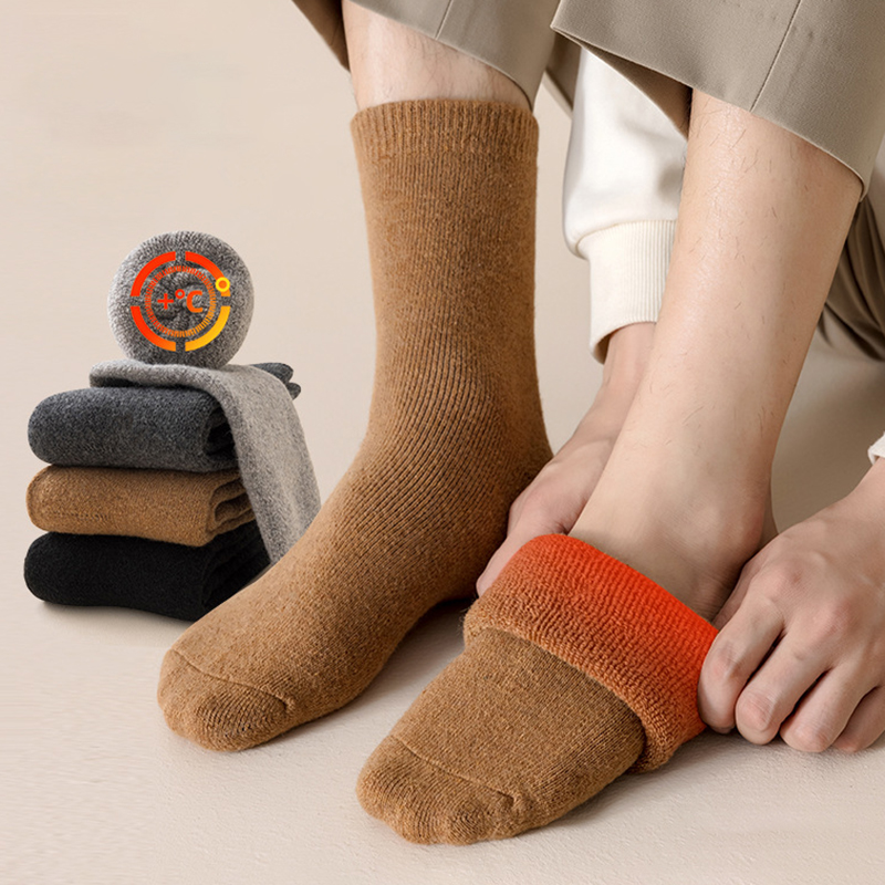 Thermal Sock Wool - 2 pary zimowych ciepłych skarpet męskich,