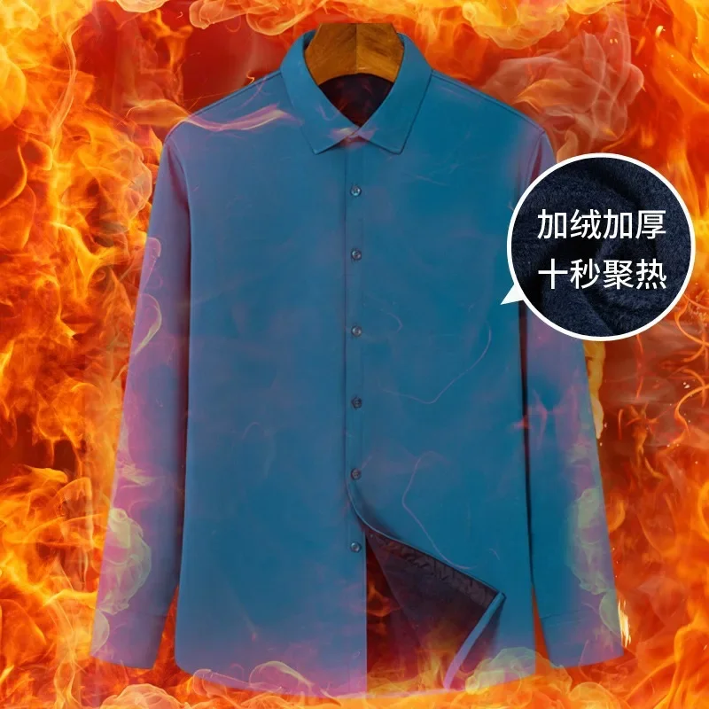 Flannel Shirt Lined - Męska koszula z długim rękawem, ocieplana
