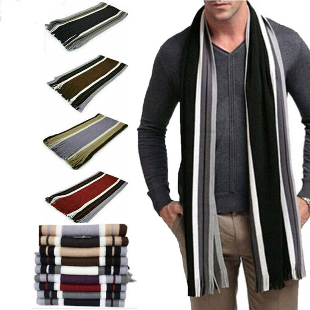 Kaszmirowy męski szalik w pask – Wool Scarf Men recenzja i cena
