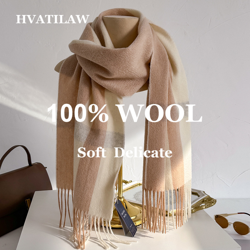 Szalik w kratkę ze 100% wełny  – Wool Scarf Men recenzja i cena