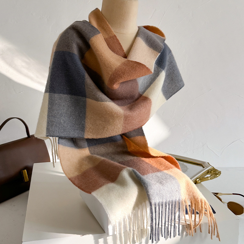 Szalik w kratkę ze 100% wełny  – Wool Scarf Men recenzja i cena