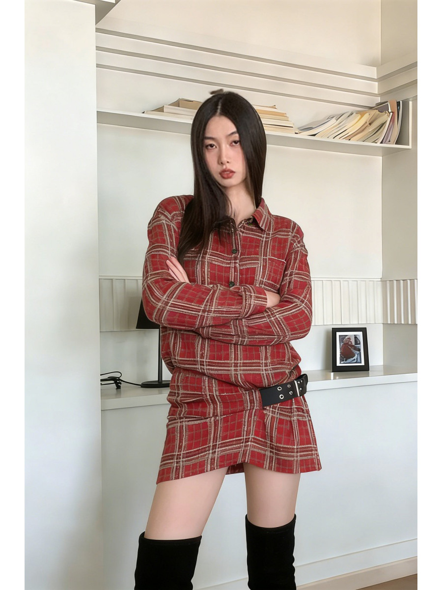 Punkowa sukienka koszulowa z f – Flannel Shirt Lined recenzja i cena