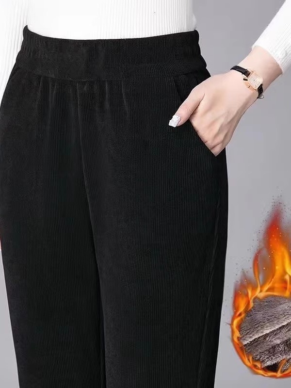 Grube spodnie proste damskie s – Corduroy Pant Warm recenzja i cena